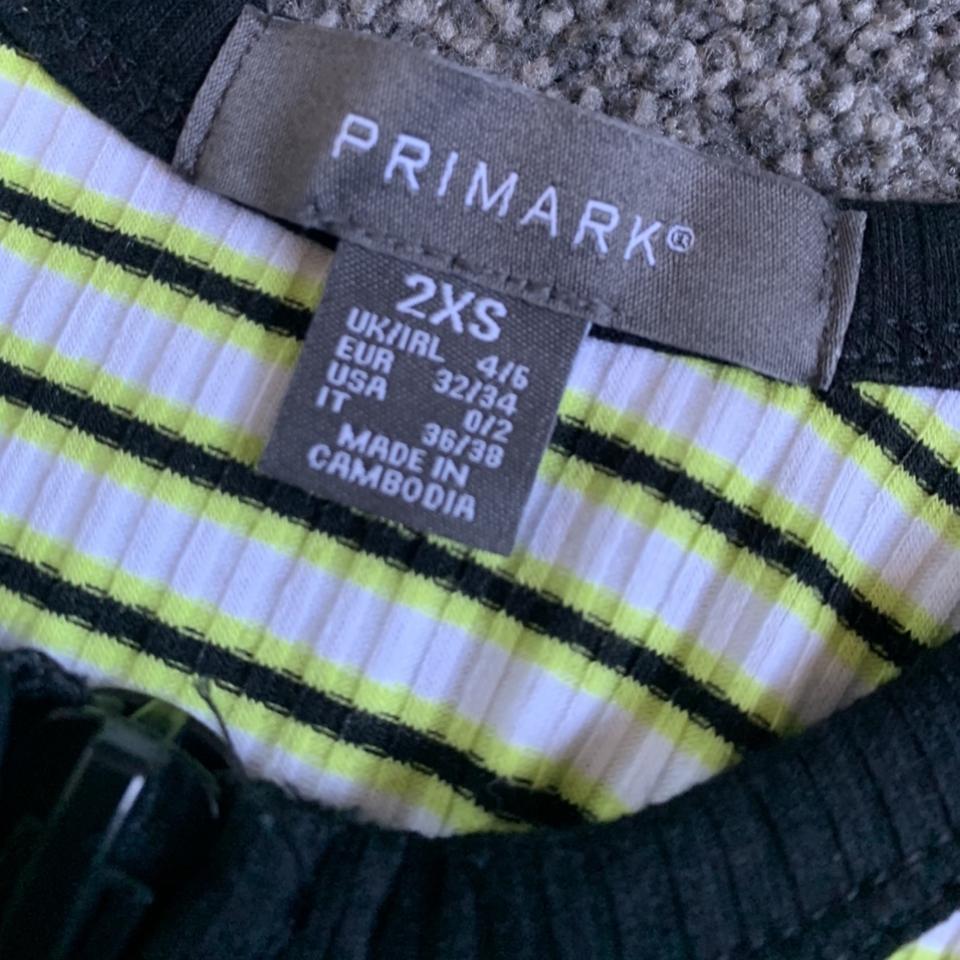 Primark Striped Crop Top Size 4-6