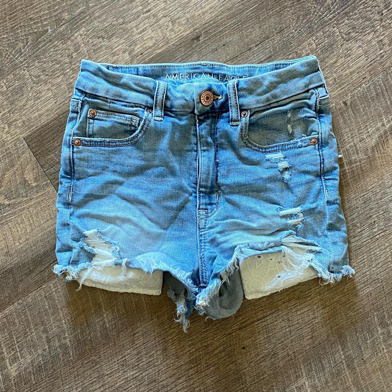 American Eagle Outfitters, Shorts, American Eagle Distressed Light Wash Jean  Shorts