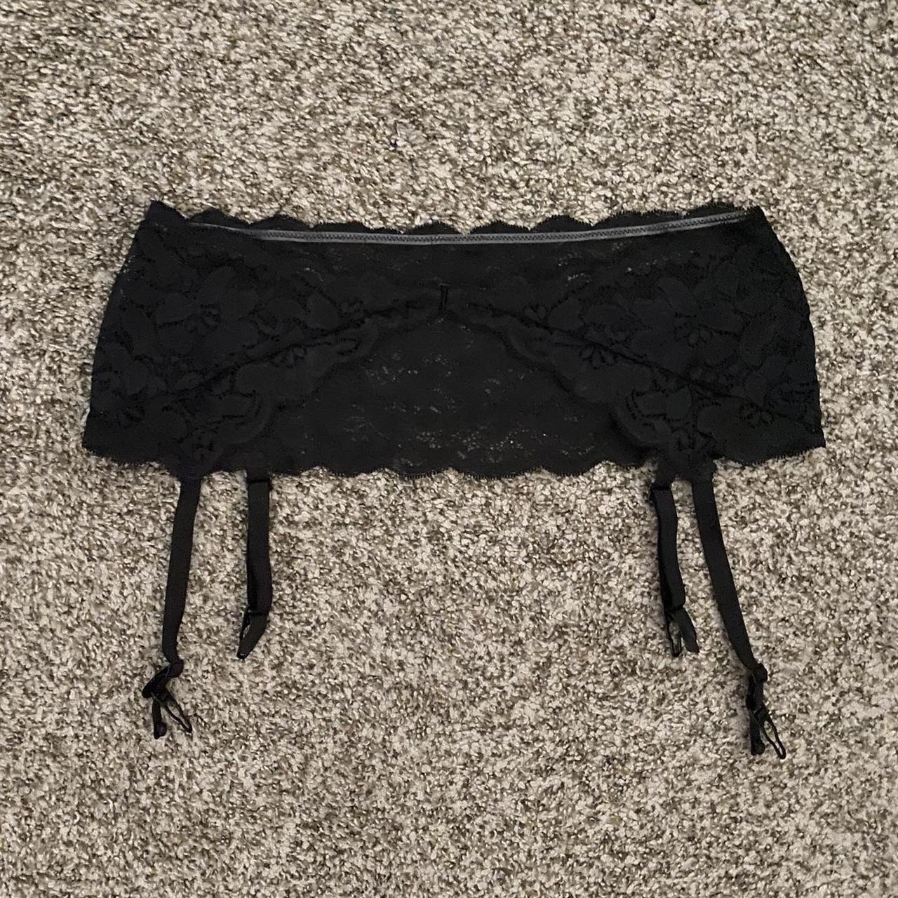 Lace Garter Belt Black Stretchy Sexy Adjustable... - Depop