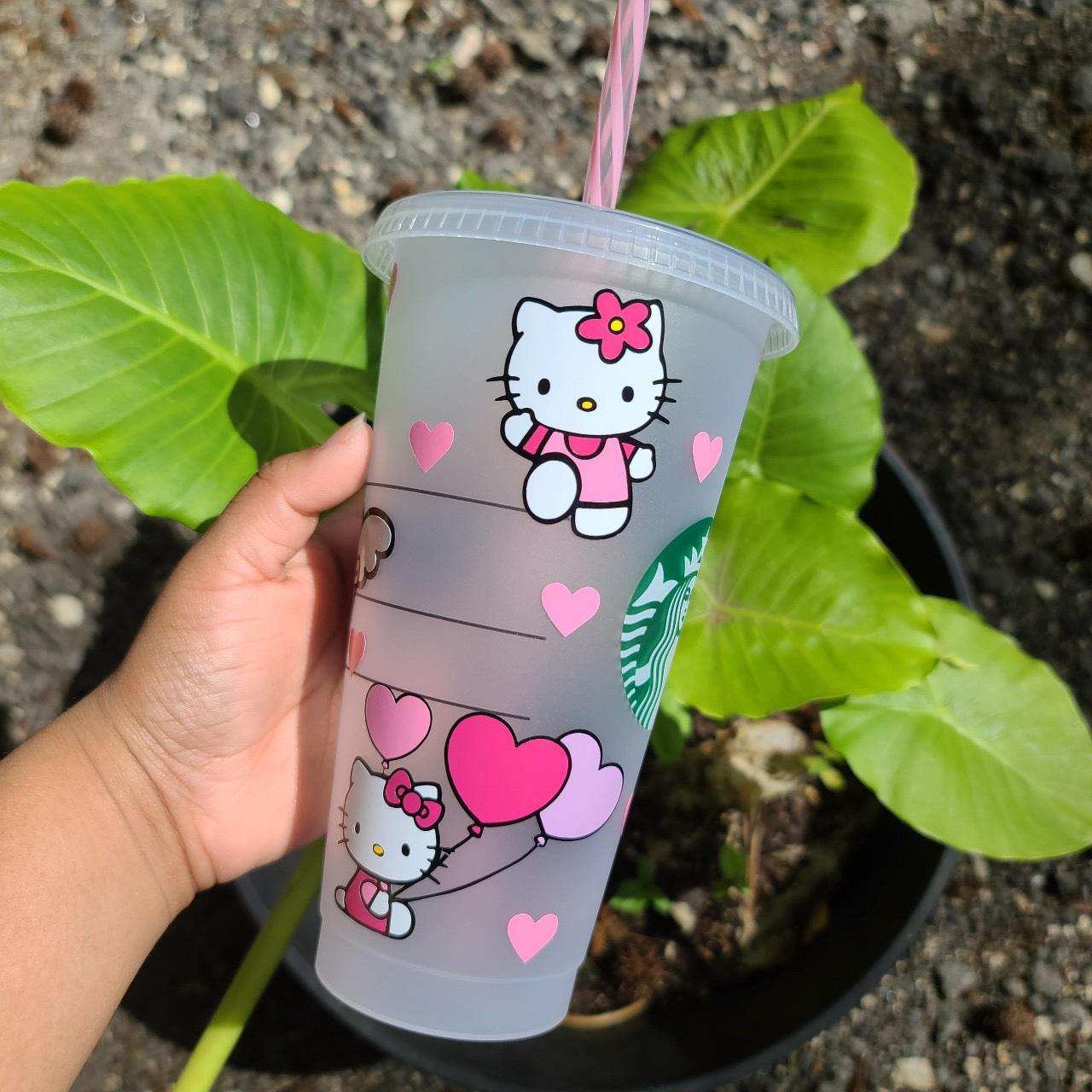 Custom Starbucks sanrio hello kitty Cold Drink... - Depop