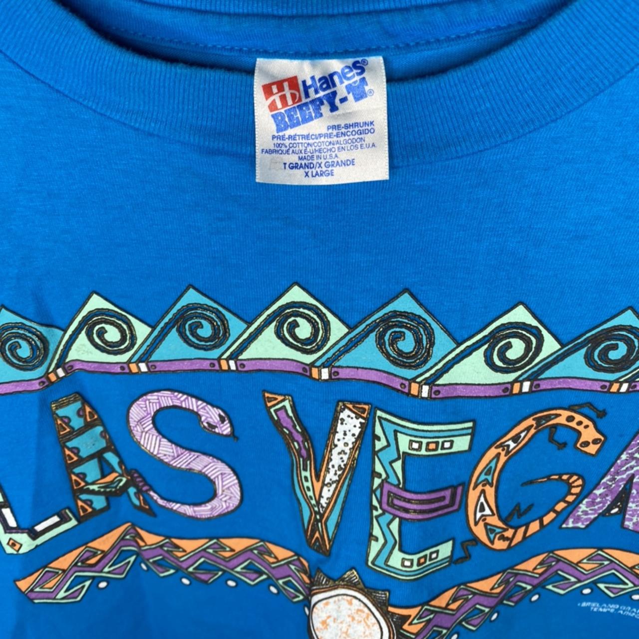 90s Vintage Las Vegas Nevada LV T Shirt Adult Green - Depop