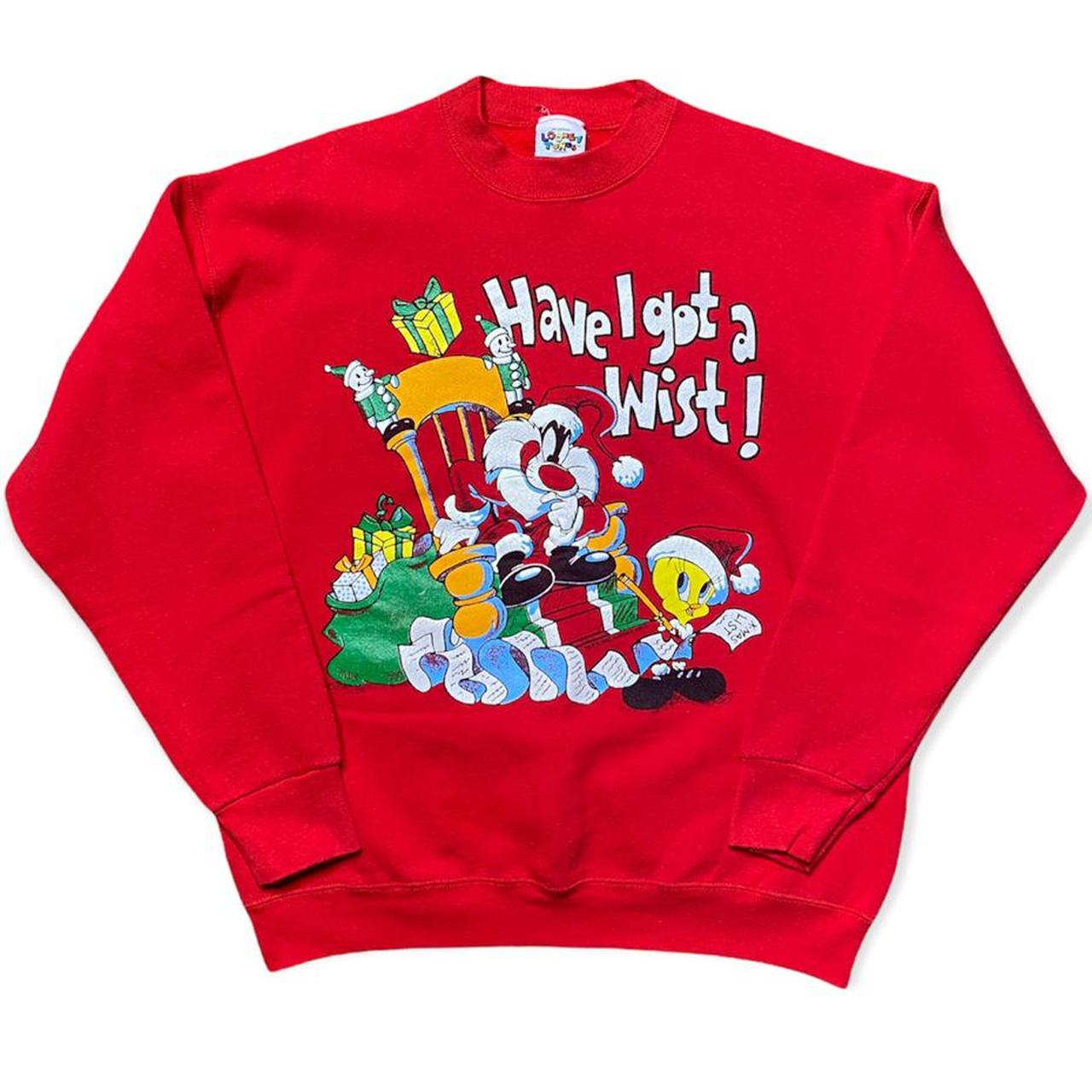 Vintage Looney Tunes Christmas Crewneck Sweatshirt... - Depop