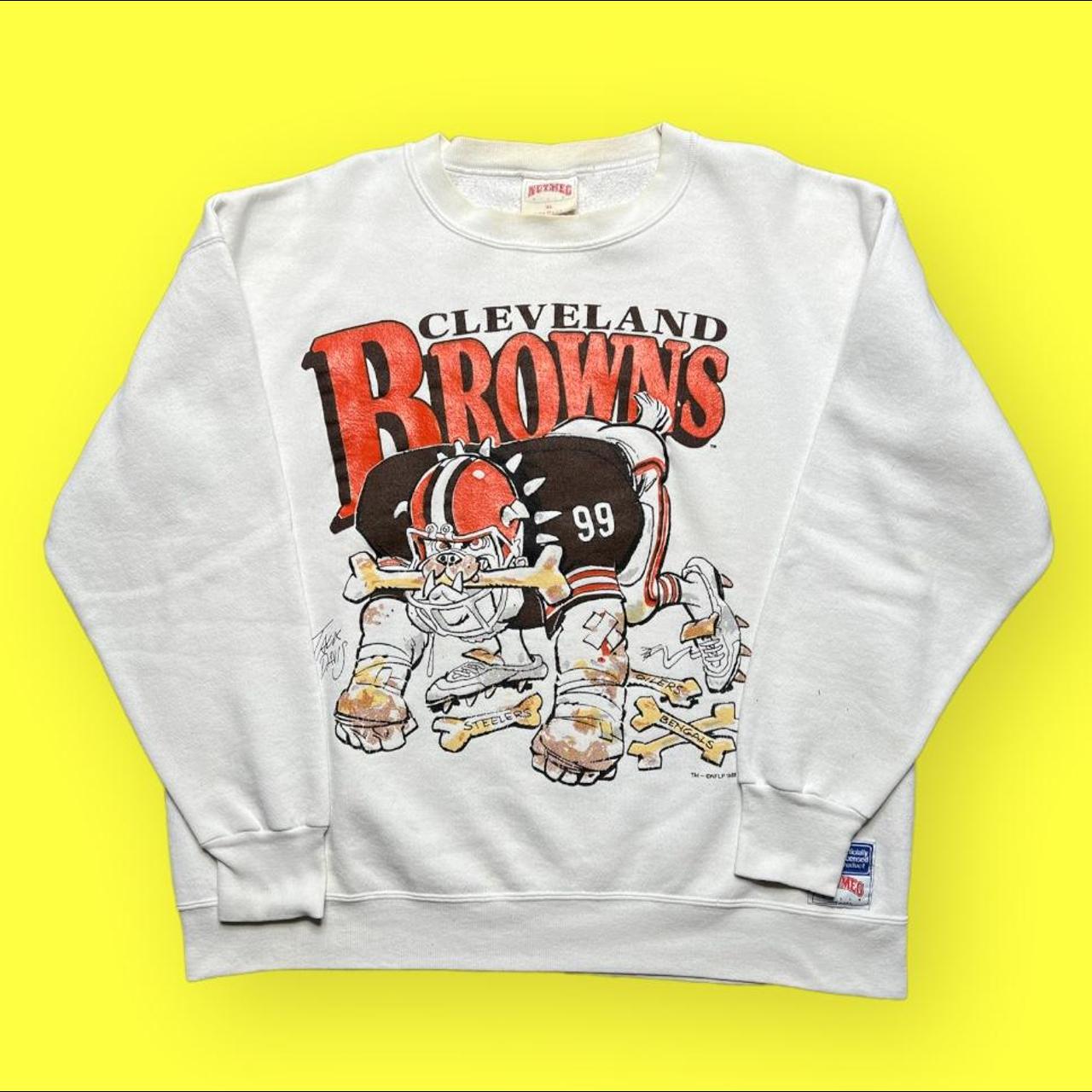 Vintage Cleveland Browns Crewneck Sweatshirt 1988 - Depop