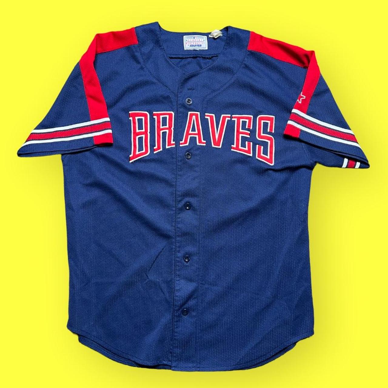 Vintage 90s Atlanta Braves Button Up Jersey