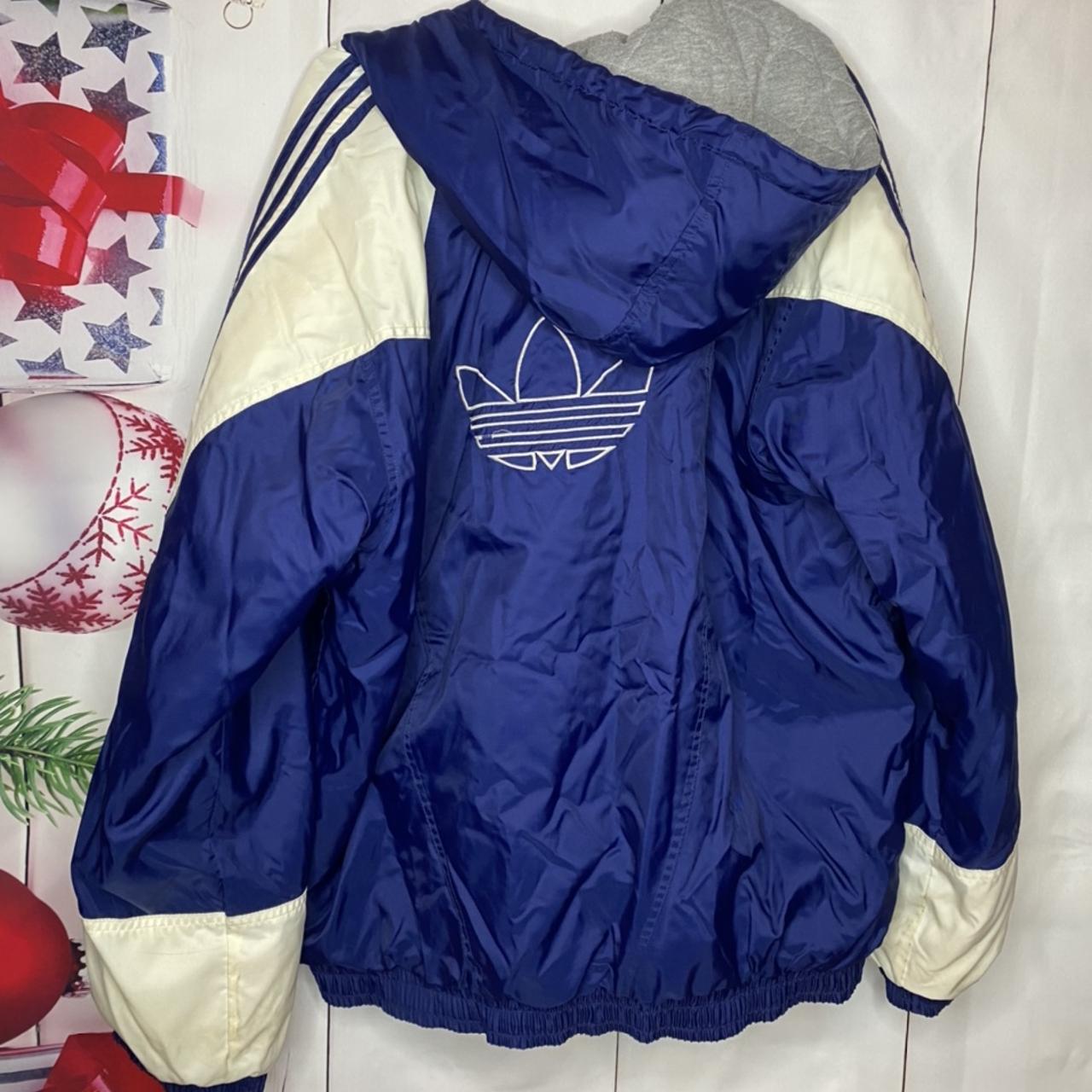 Adidas Trefoil Jacket Zip Up Mens Large 1990s... - Depop