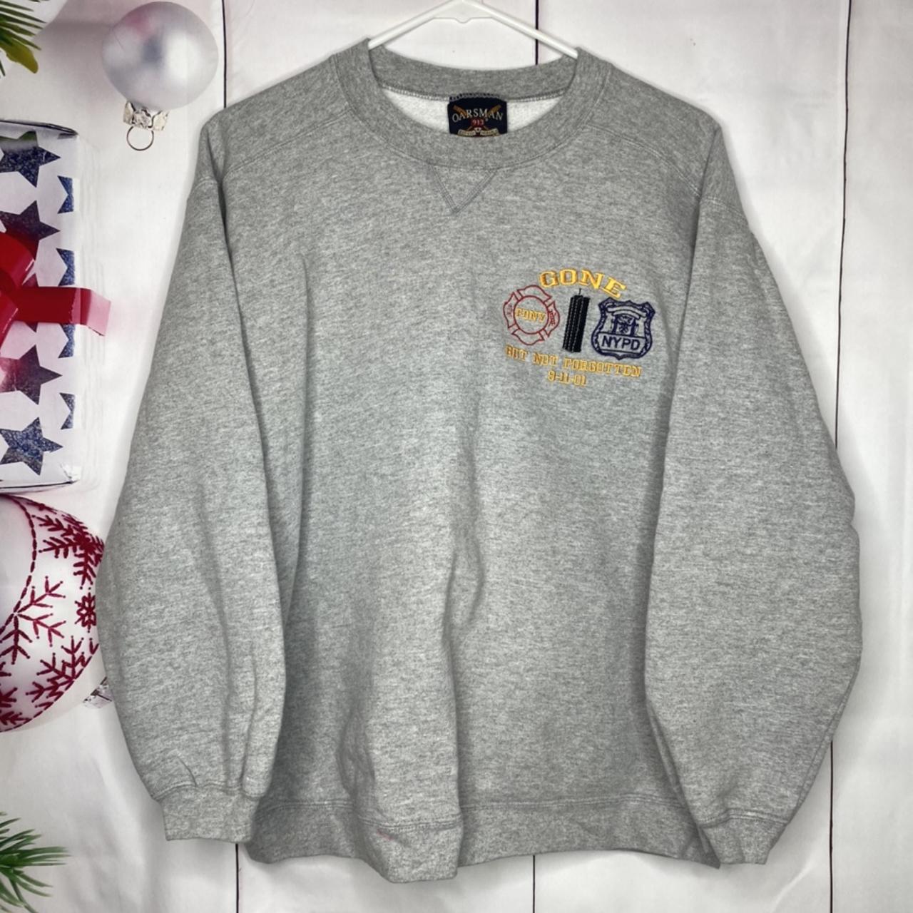 9/11 Sweatshirt Crewneck Gone But Not Forgotten Gray... - Depop