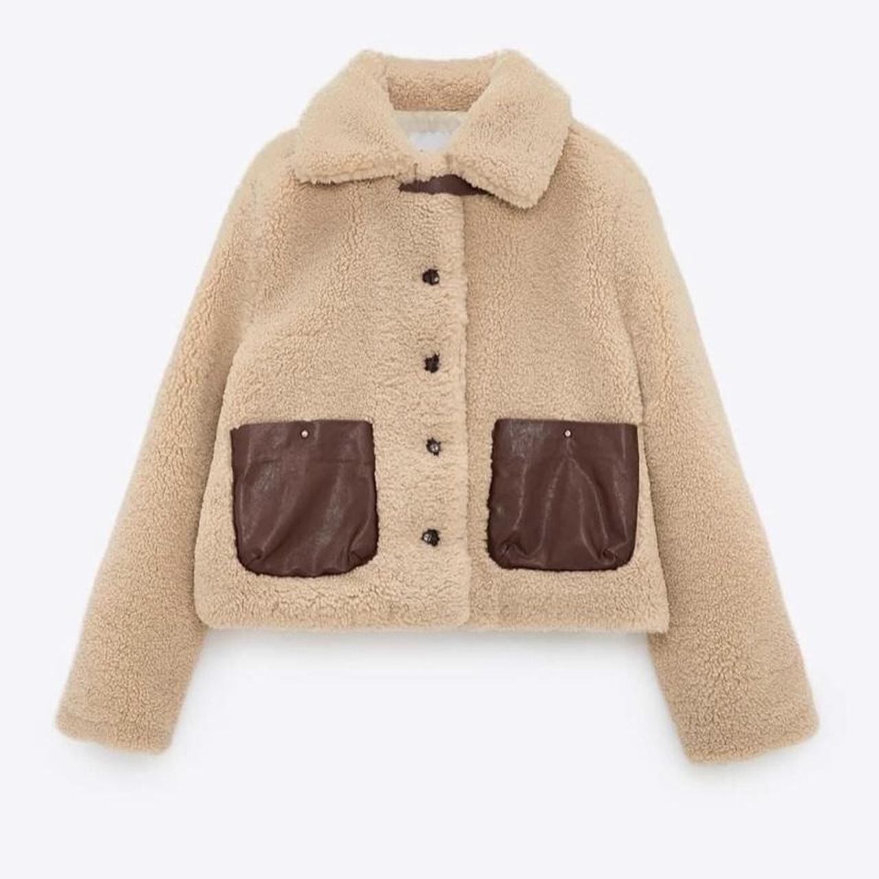 zara borg coat