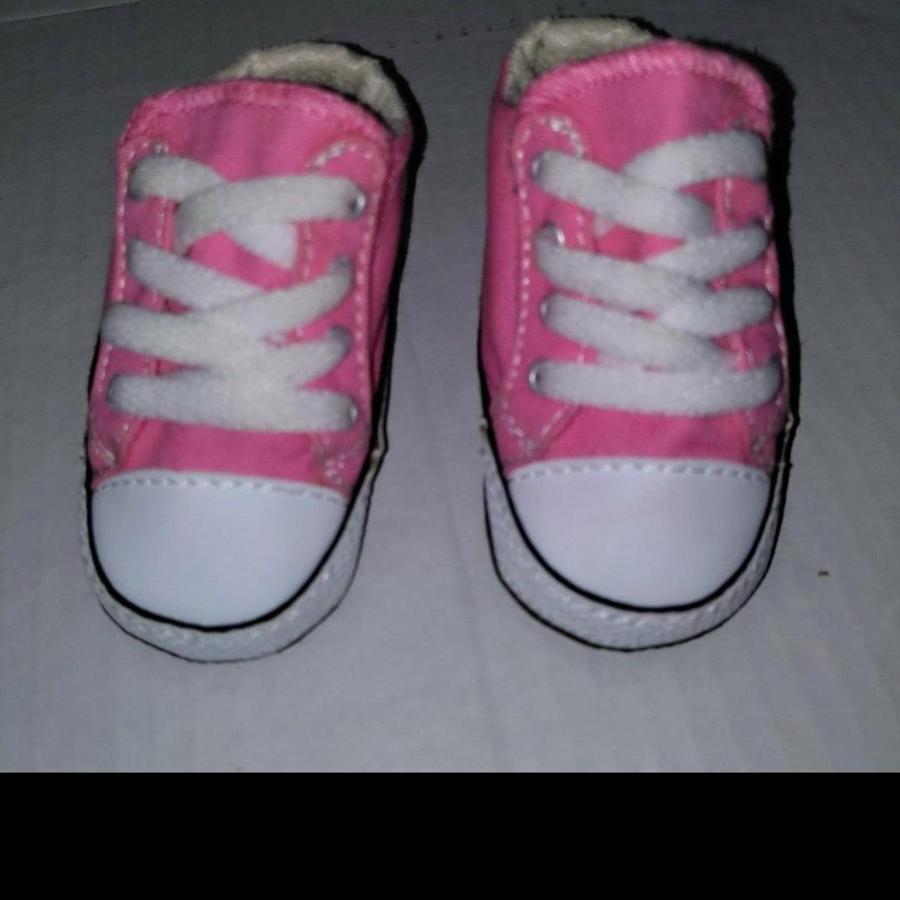 Pink baby converse store size 1