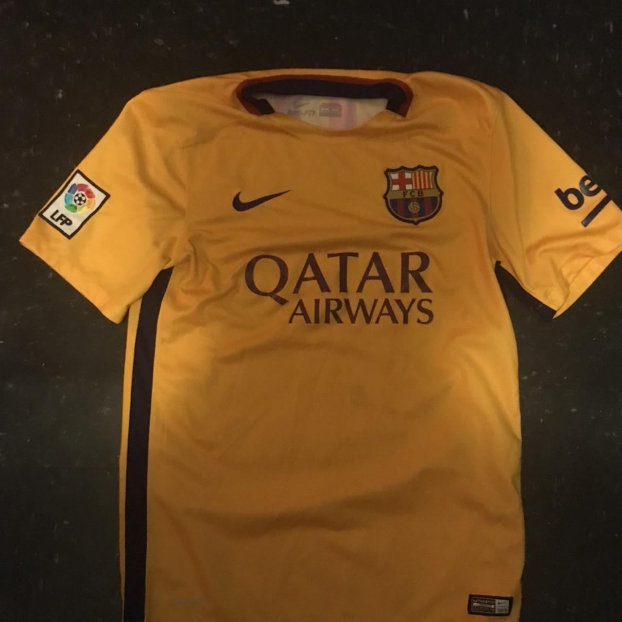 FC BARCELONA NIKE AUTHENTIC AWAY JERSEY SIZE SMALL... - Depop