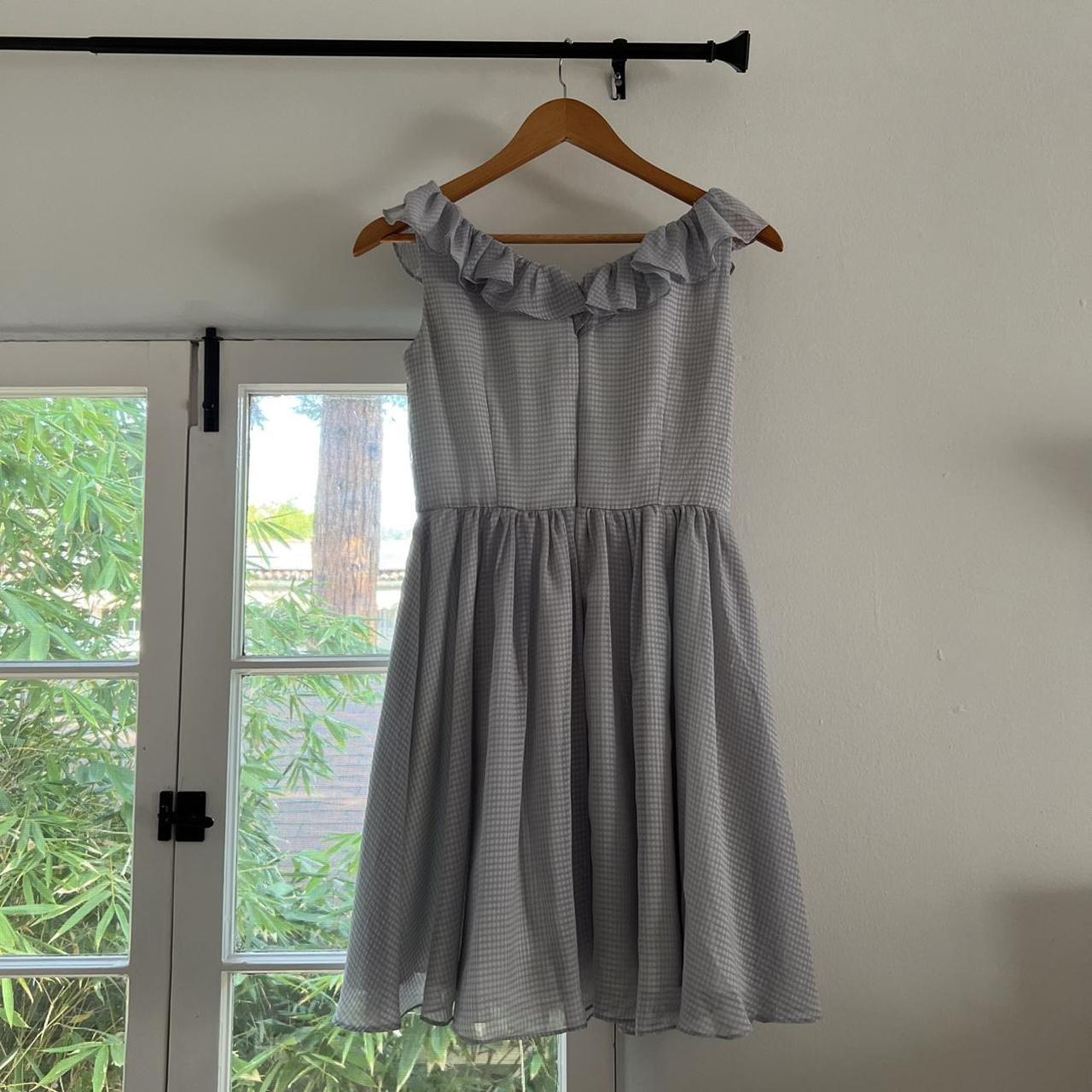 Jill Stuart Womens Blue And White Dress Depop