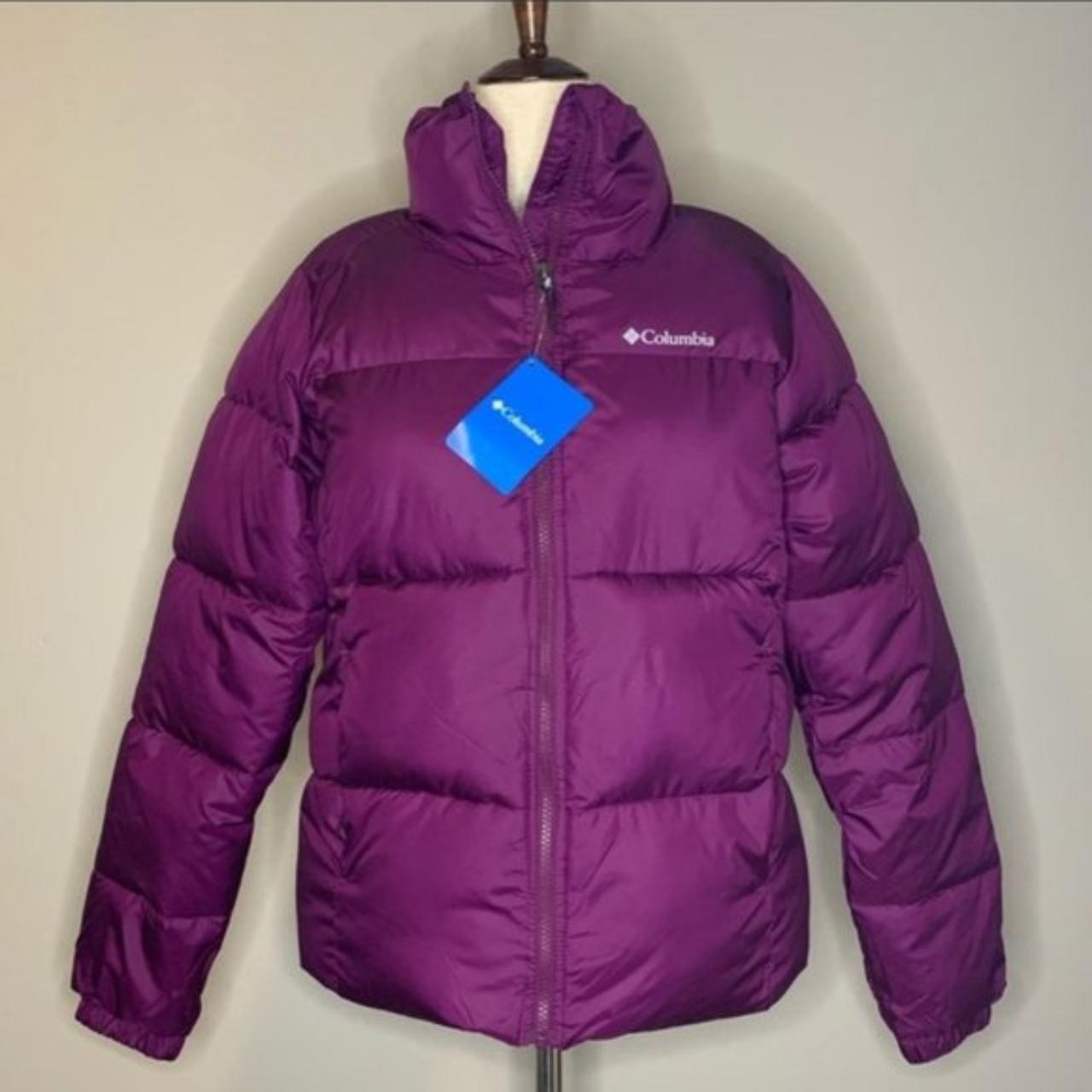 NEW Columbia Womens Small Purple Puffer Ski Jacket... - Depop