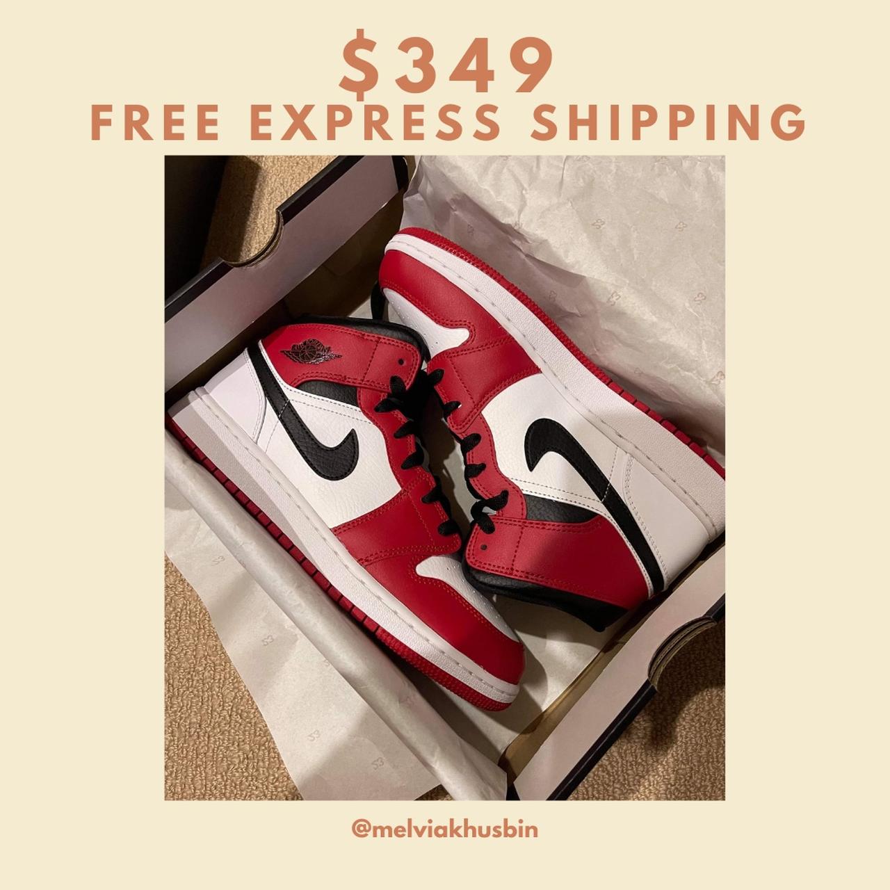 Air Jordan Mid Chicago White Heel GS FREE