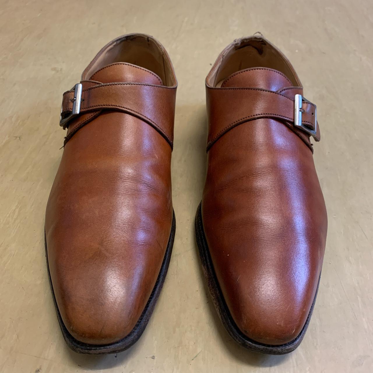 Crockett & Jones almond-toe monk shoes size EUR 42... - Depop