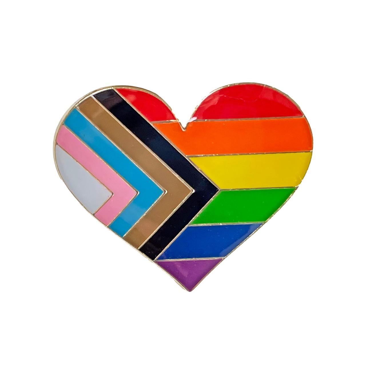 Progress Heart Pride Flag Pin A Piece from our... - Depop