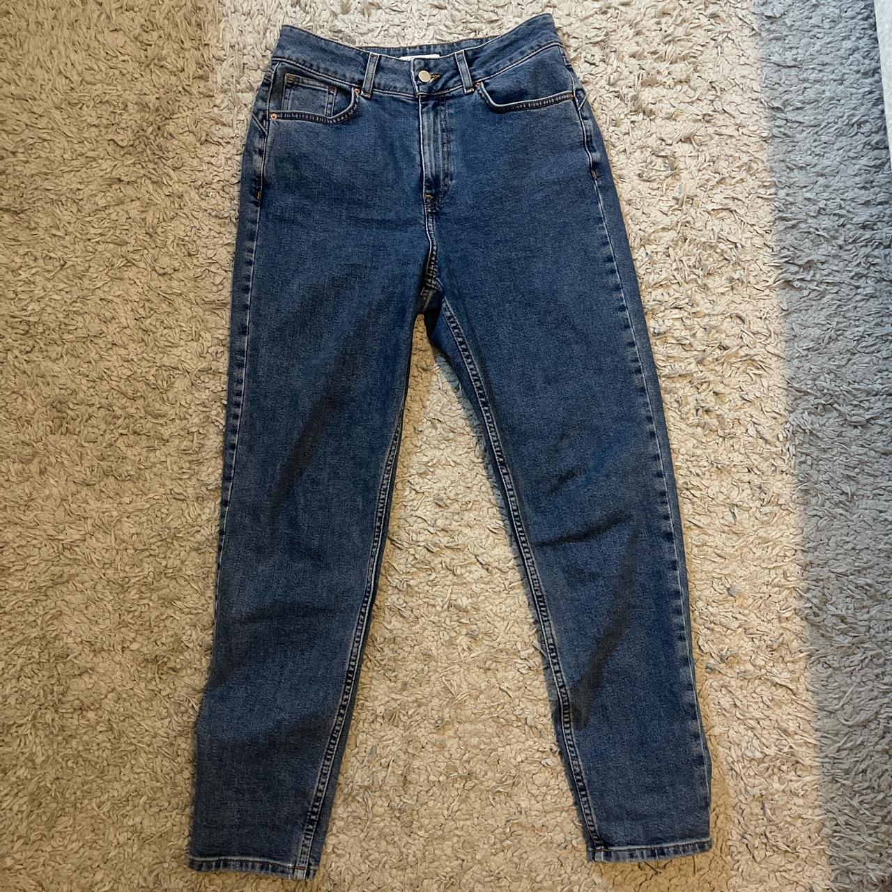 Women's Navy and Blue Jeans | Depop