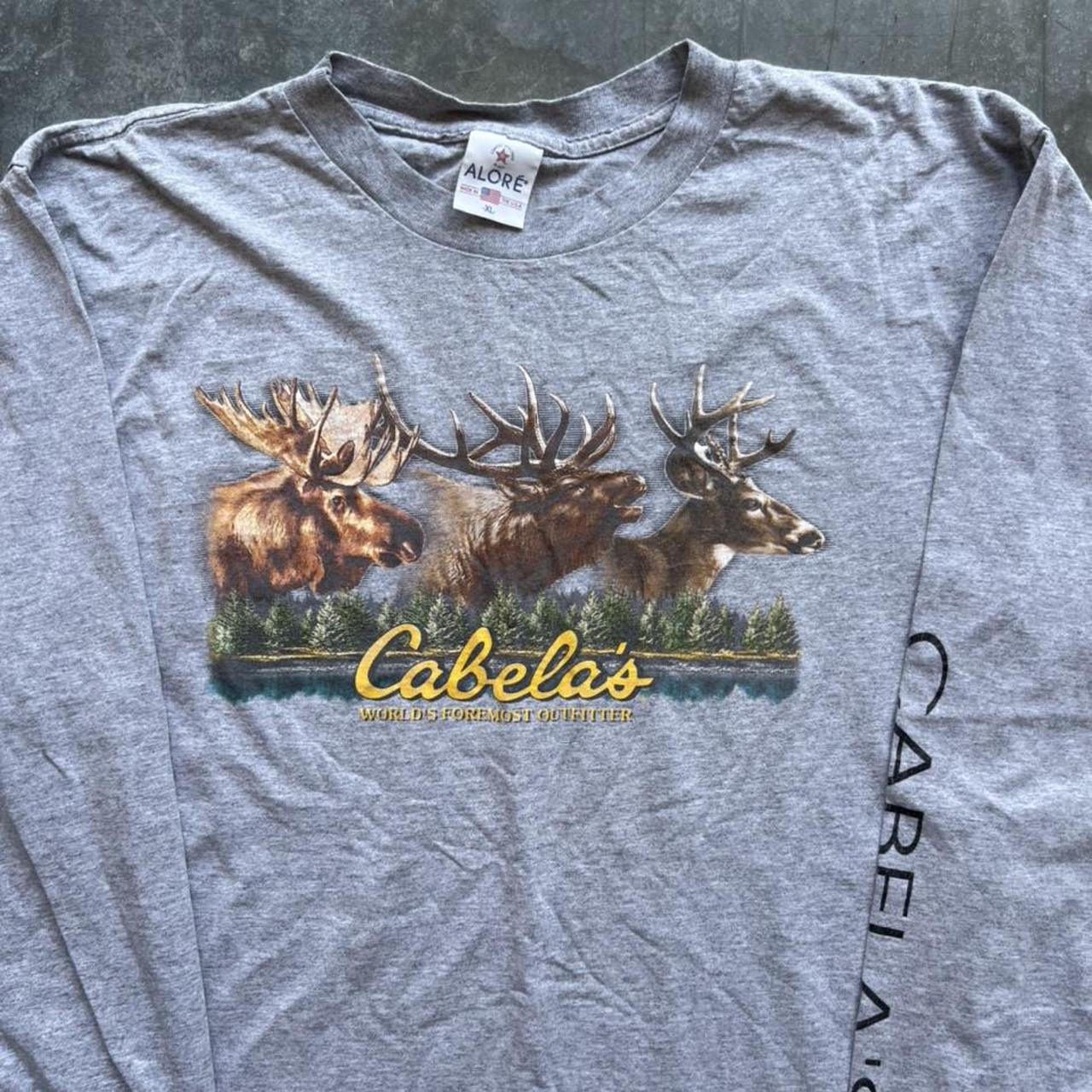 Vintage T Shirt. Vintage Cabelas Nature Animal Moose... - Depop