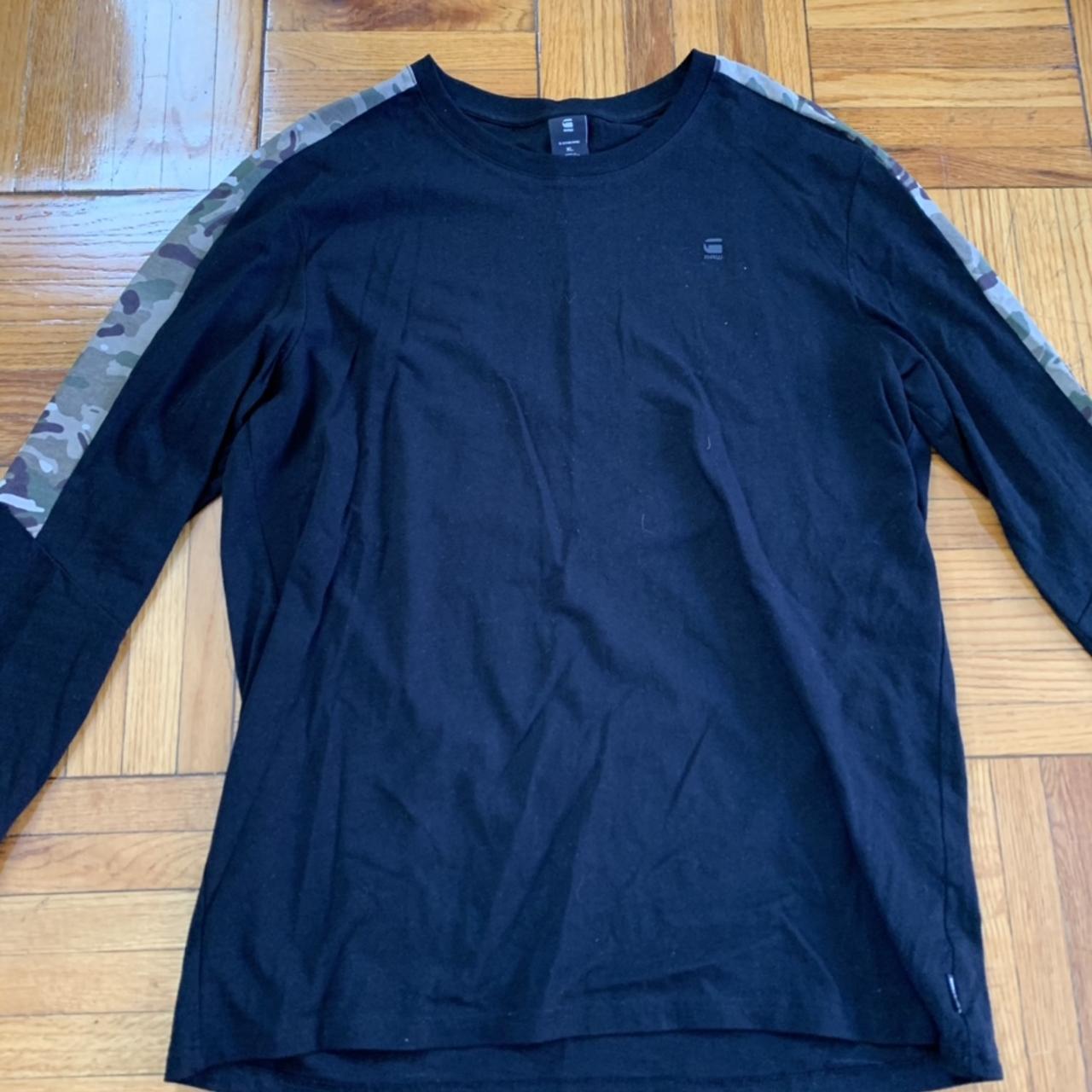 Black G-Star long sleeve with camo stripe - Depop