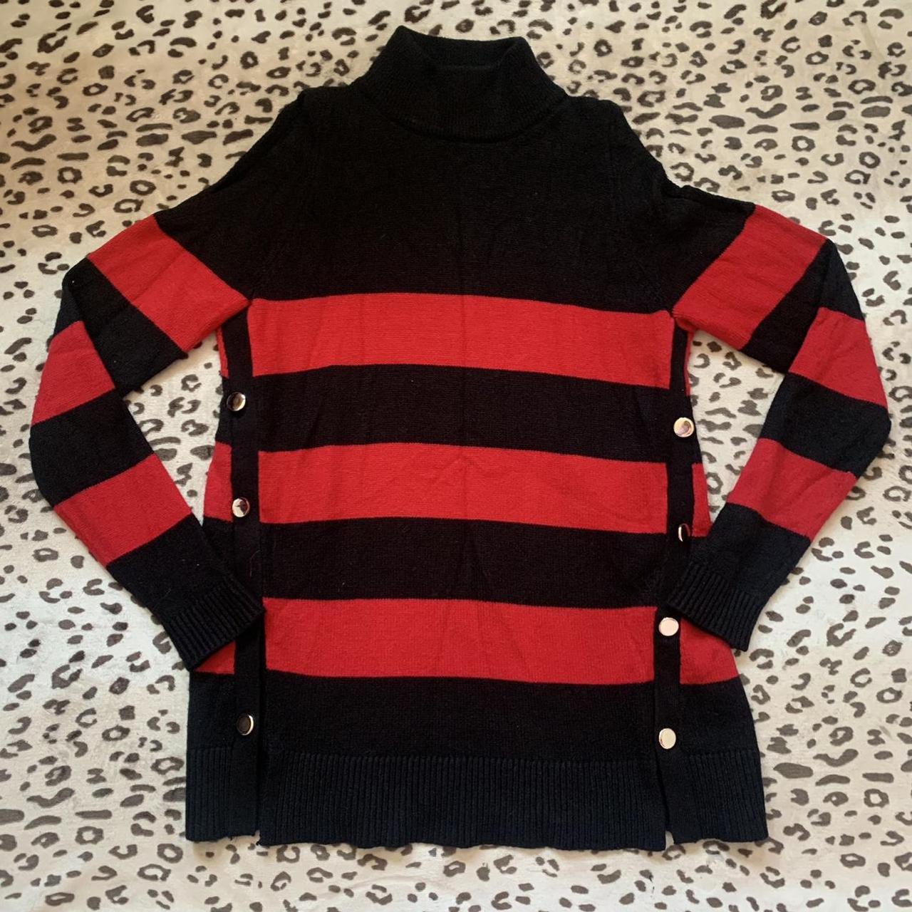 ️ Red and black stripped sweater ️ Super cool red... - Depop