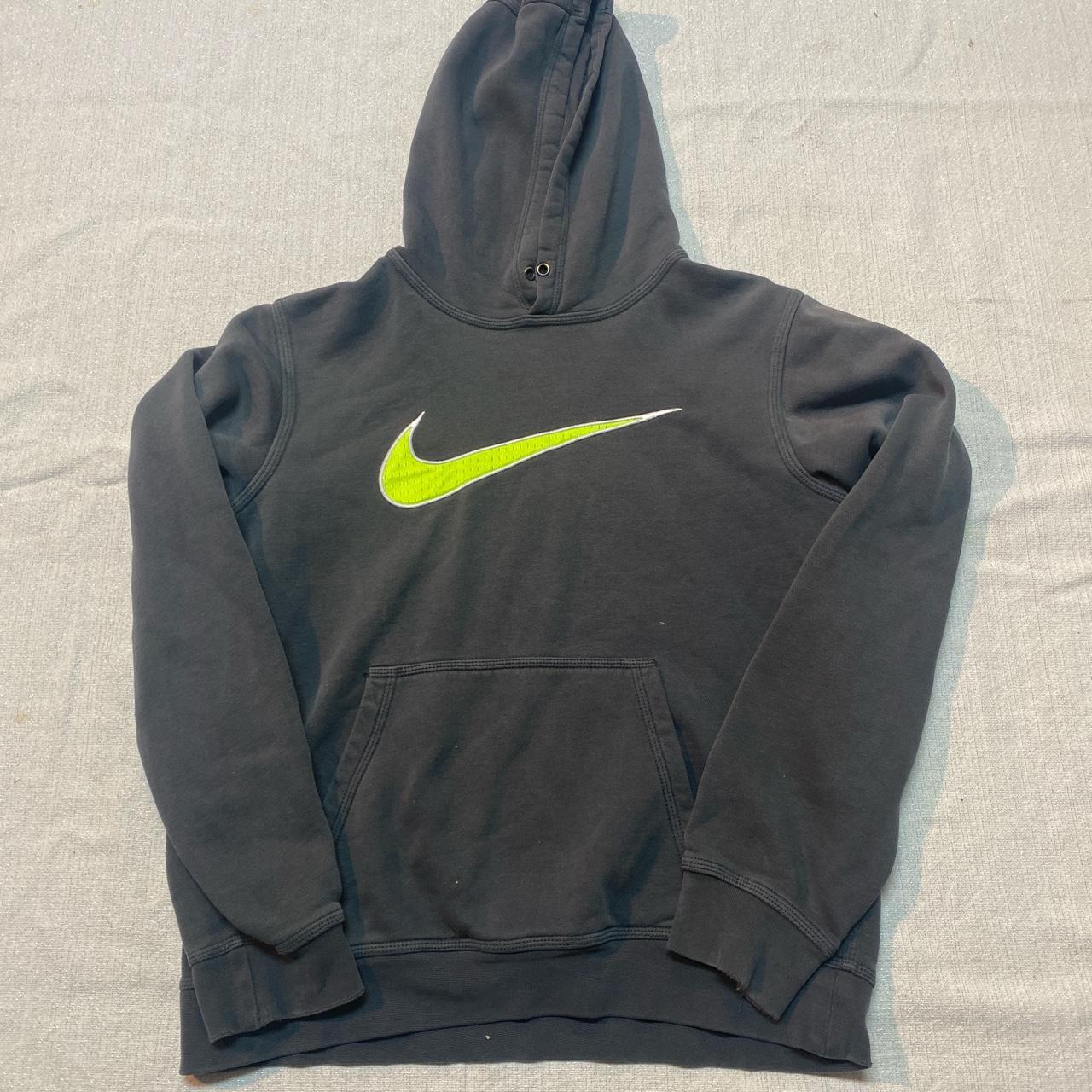 Nike Men's Yellow and Grey Hoodie | Depop