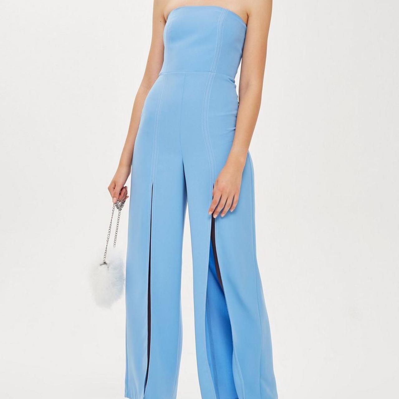 Topshop cheap blue jumpsuit