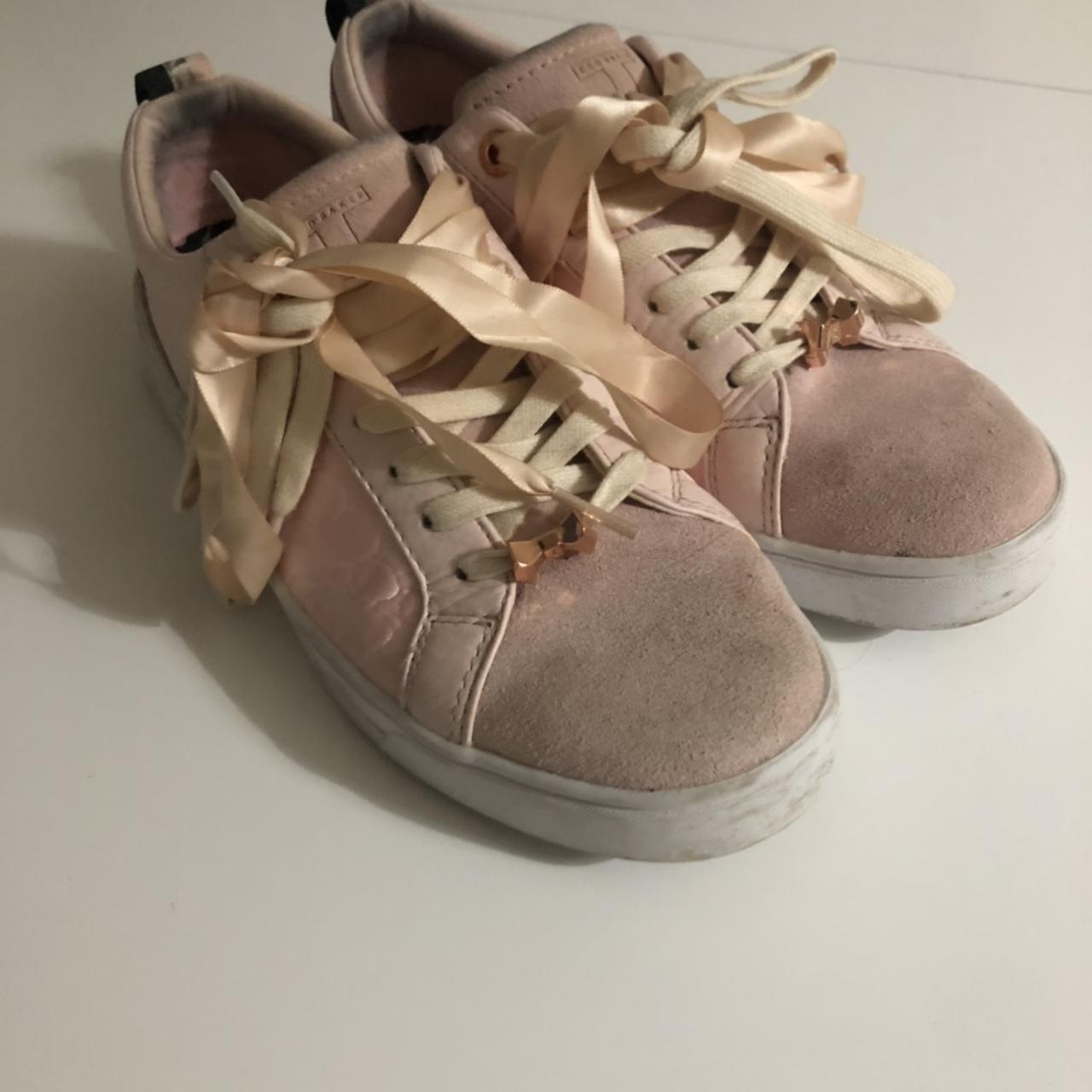 Ted baker pink deals suede trainers