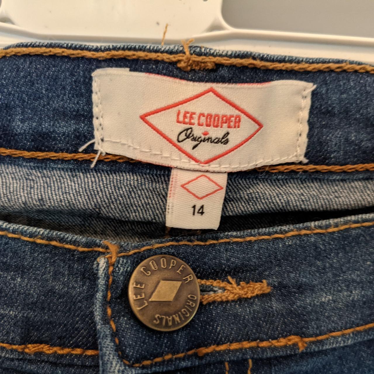 Vintage Lee Cooper, low rise cropped jeans. Size 14... - Depop