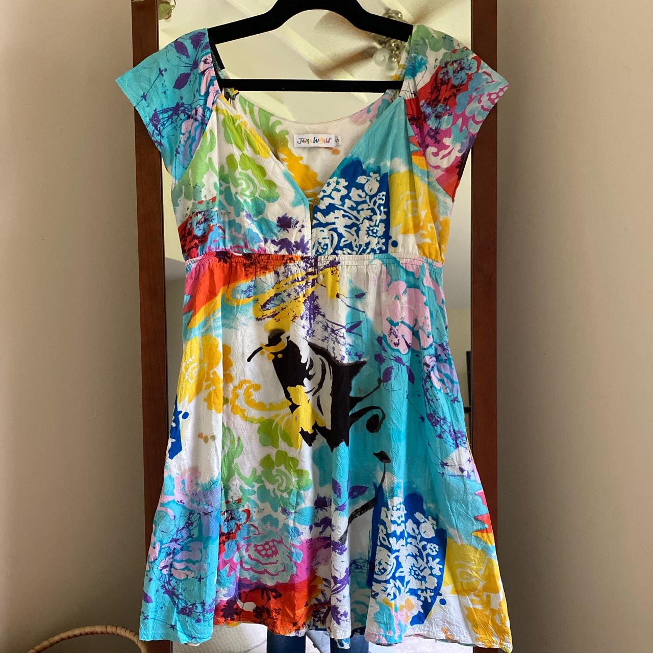 Colorful jams world dress circa the mid 90s. It has... - Depop