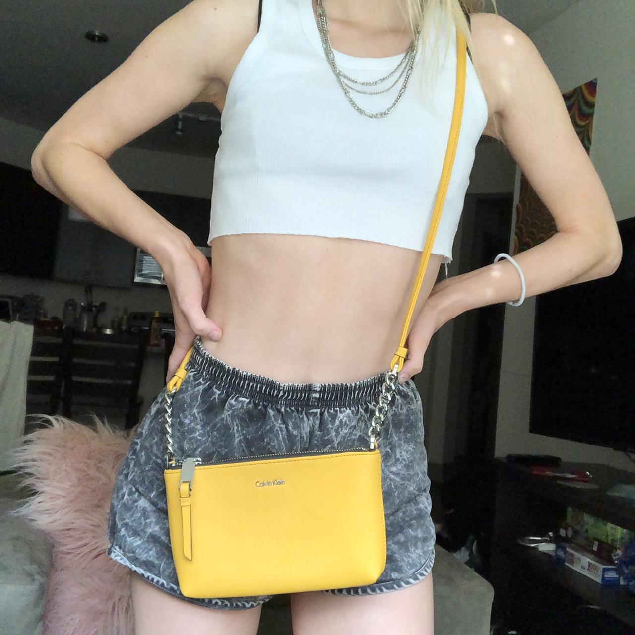 Calvin Klein Hayden Saffiano Leather Crossbody - Depop