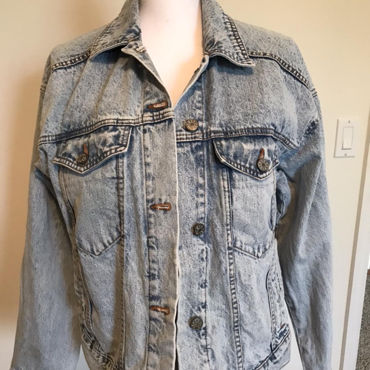 BDG brand oversized denim boyfriend acid wash jacket... - Depop