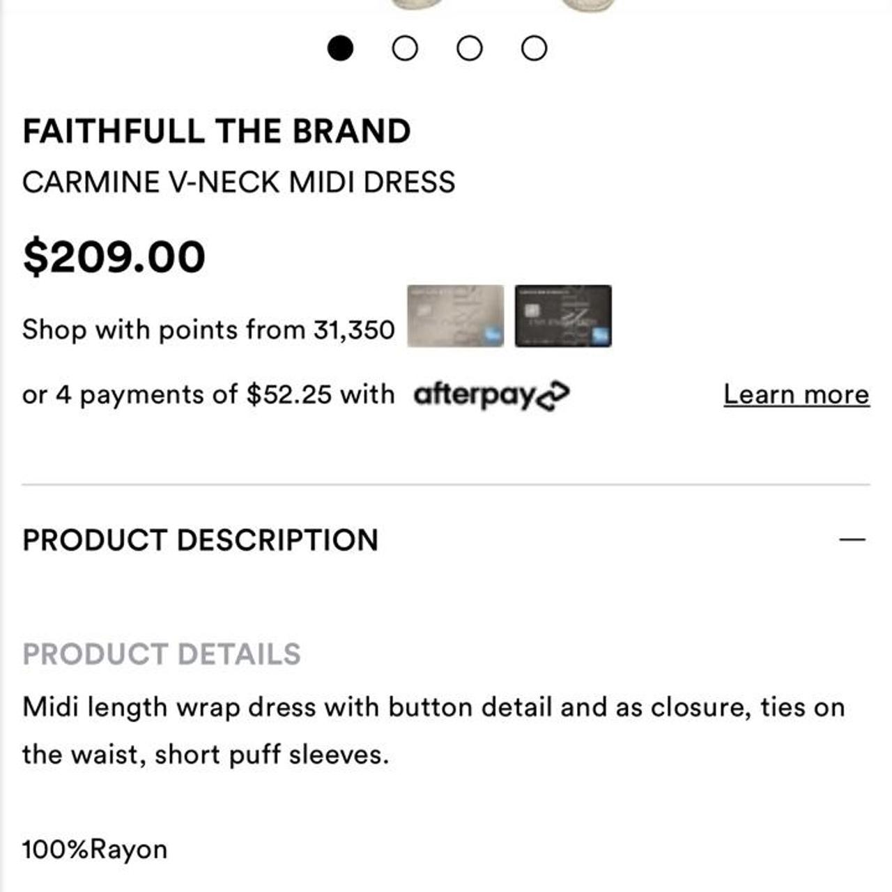 Faithfull the brand carmine dress. Midi length wrap... Depop