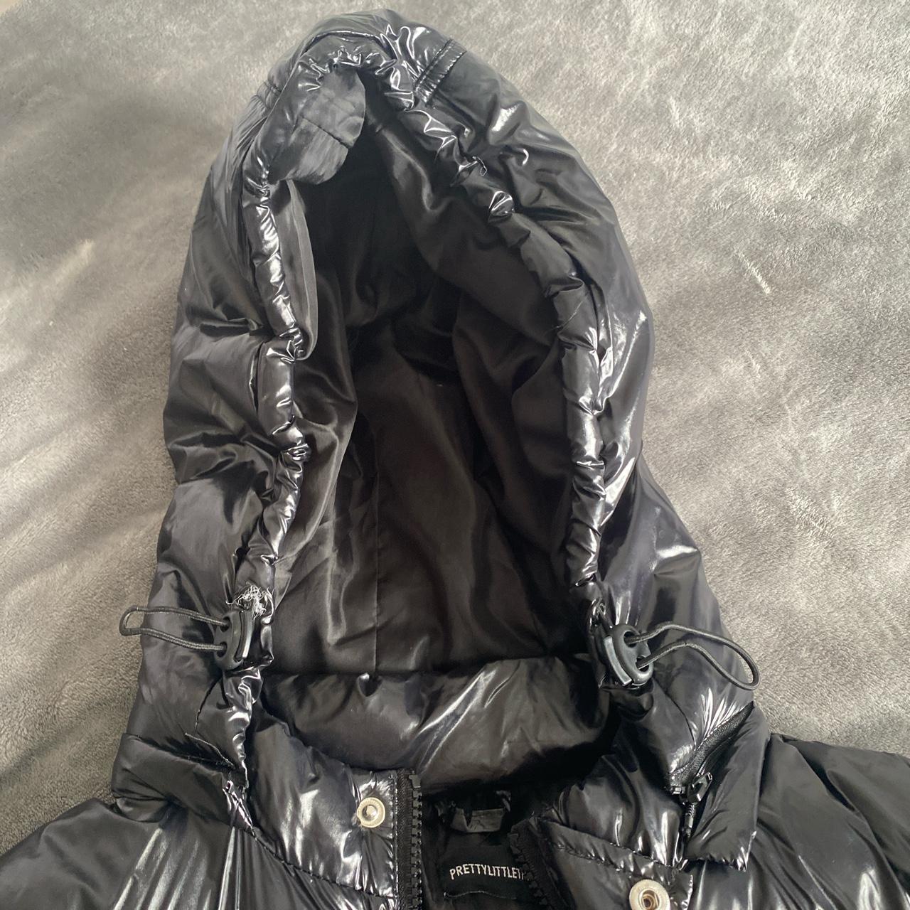 Wet look puffer jacket / Vinyl puffer coat 💳 Bought... - Depop