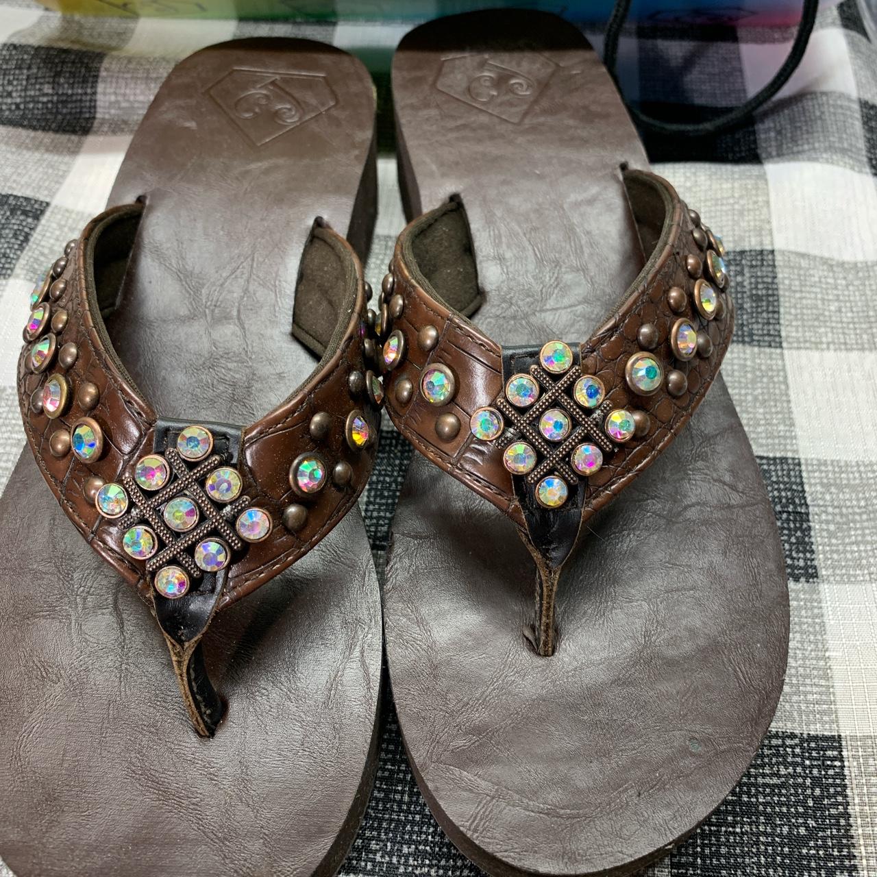 Cowgirl jewels cheap flip flops