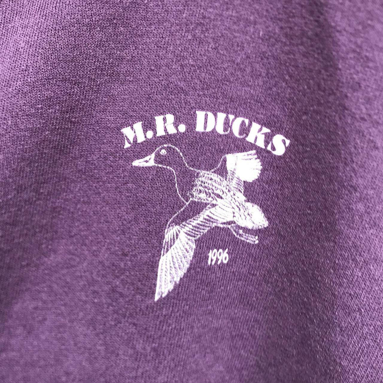 Vintage 90s M.R. Ducks USA Burgundy Sweatshirt... - Depop