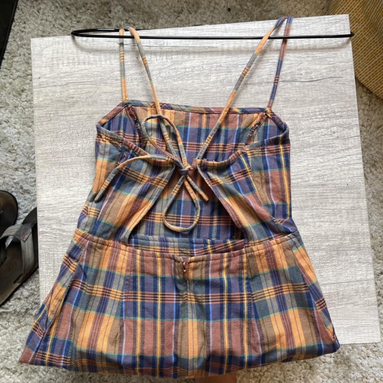 The cutest urban outfitters plaid dress. Brand new,... - Depop