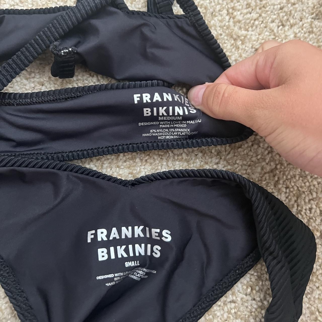 Frankies Bikinis Women's Black Swimsuitonepiece Depop