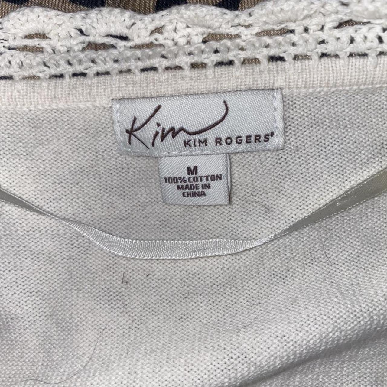 white kim rogers cropped cardigan with lace size... - Depop