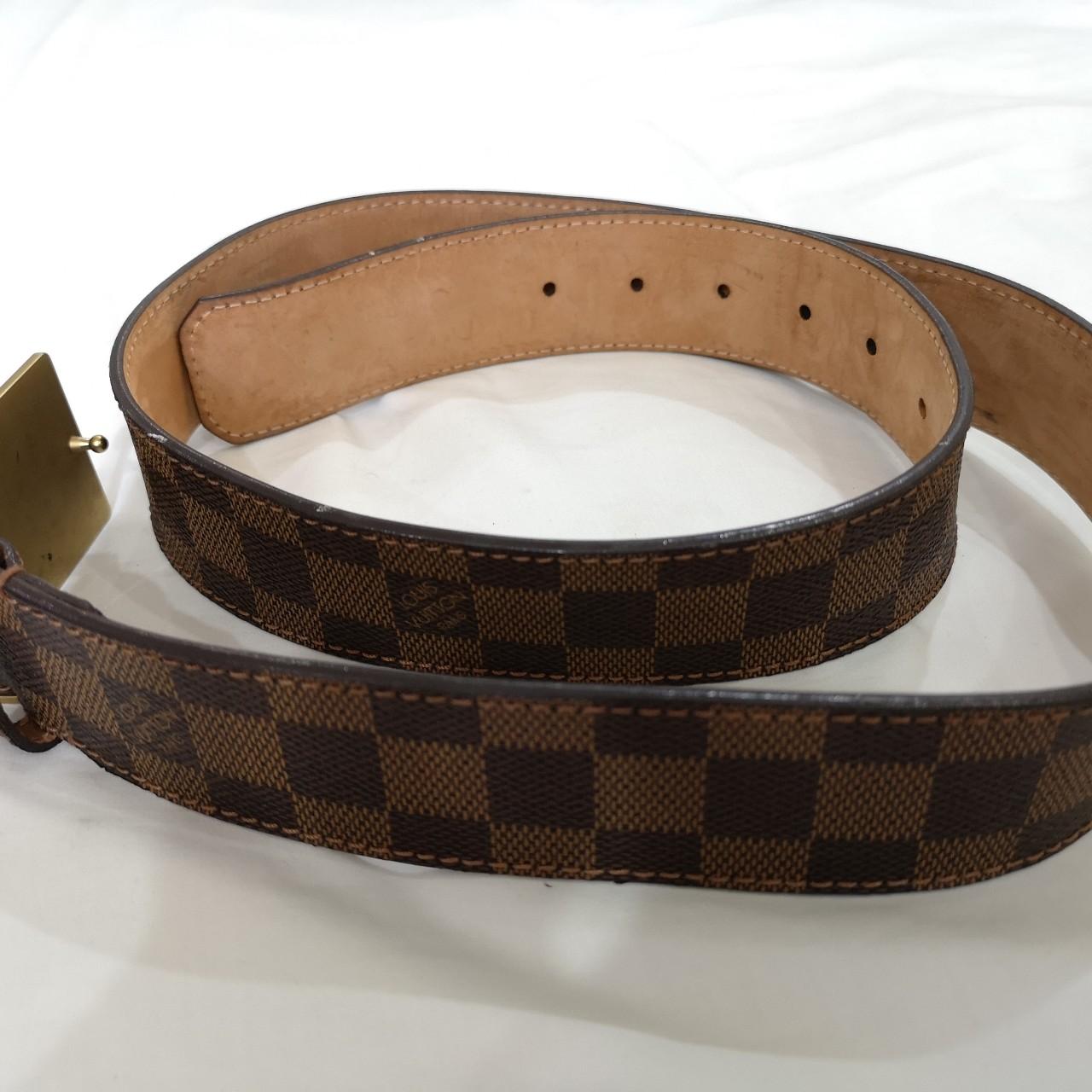Checkered Louis Vuitton belt retail is $650-$775 - Depop