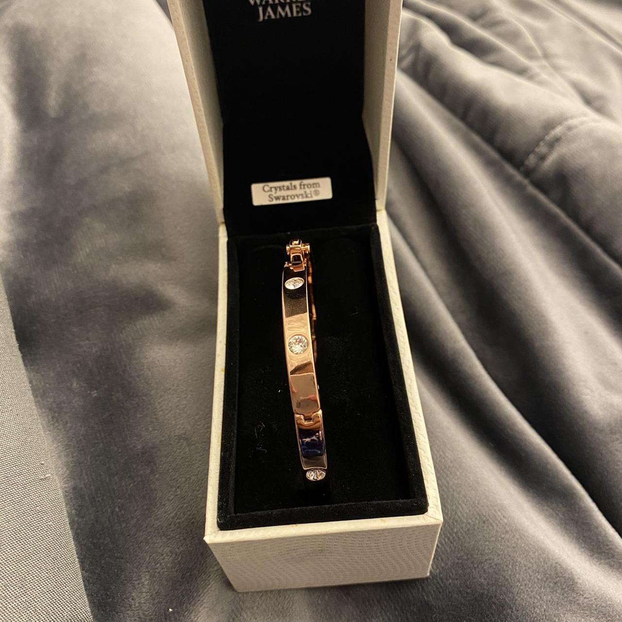 Warren James rose gold bracelet with Swarovski... Depop