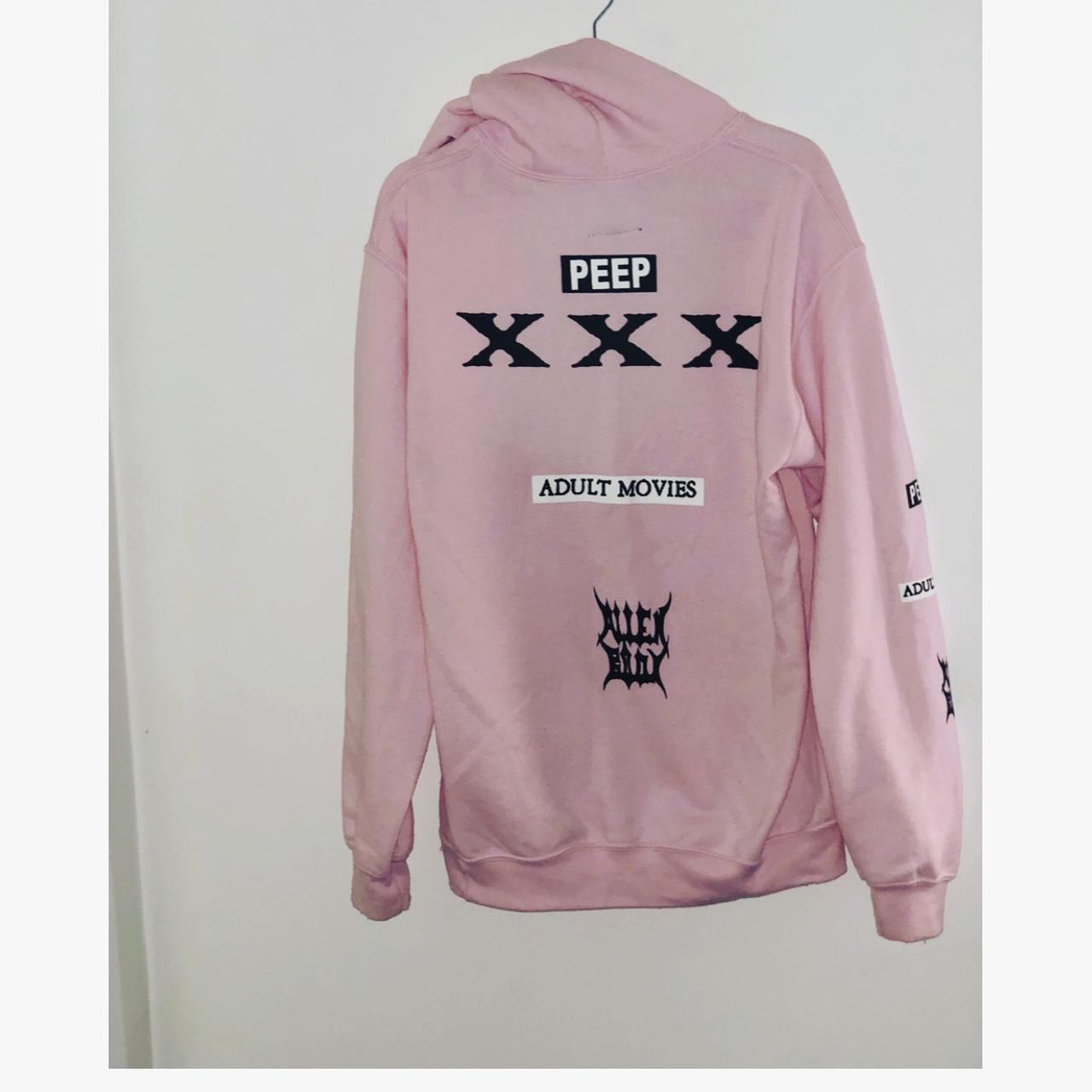 Lil peep outlet merch pink hoodie