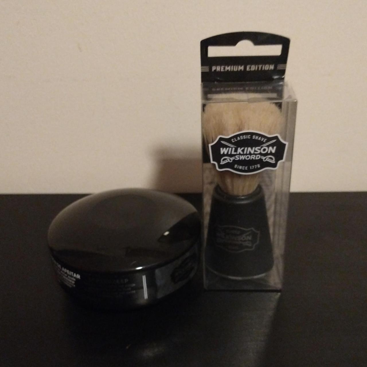 Wilkinson sword shaving brush and soap set Never... Depop