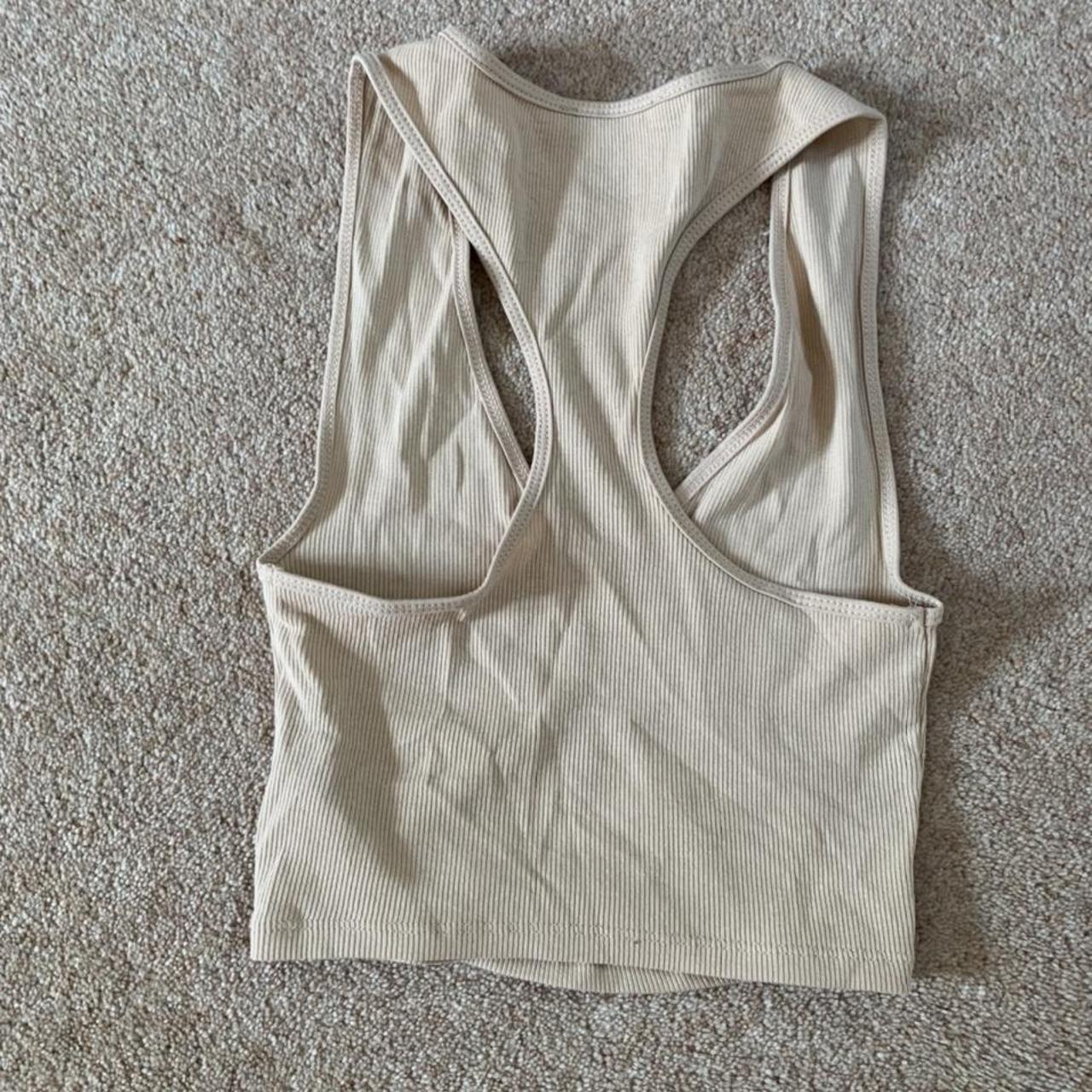 Zara beige crop tank top worn a couple of... Depop