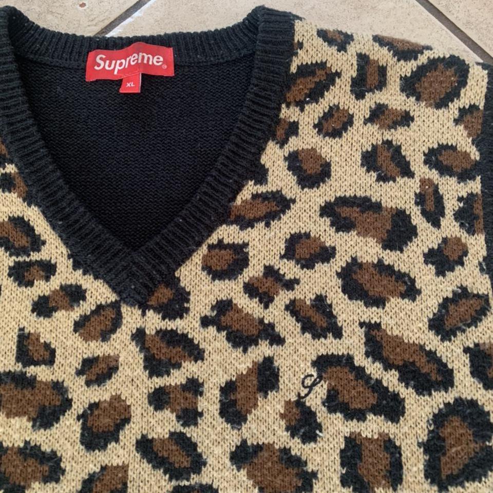 supreme leopard sweater