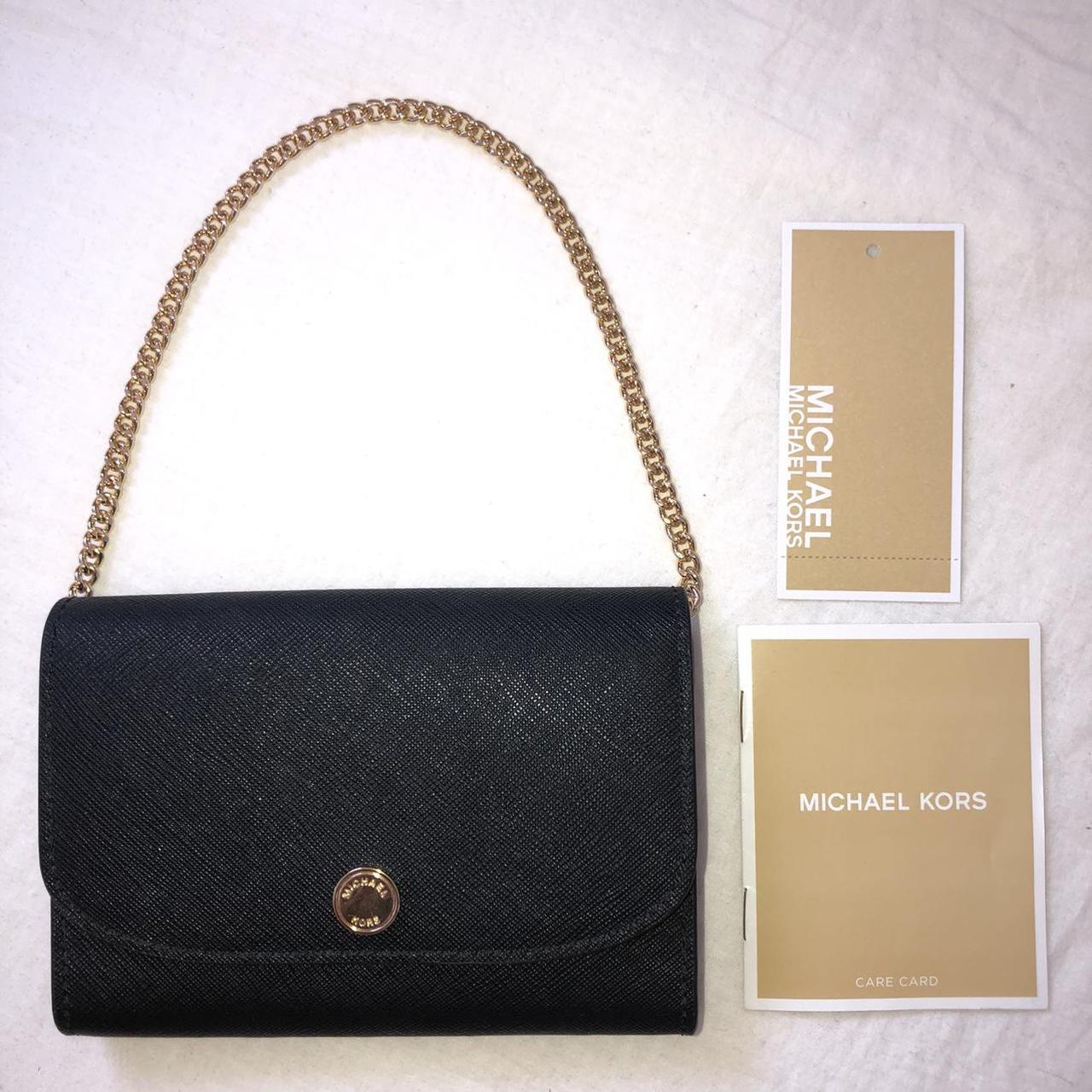 MICHAEL KORS genuine juliana leather flap wallet