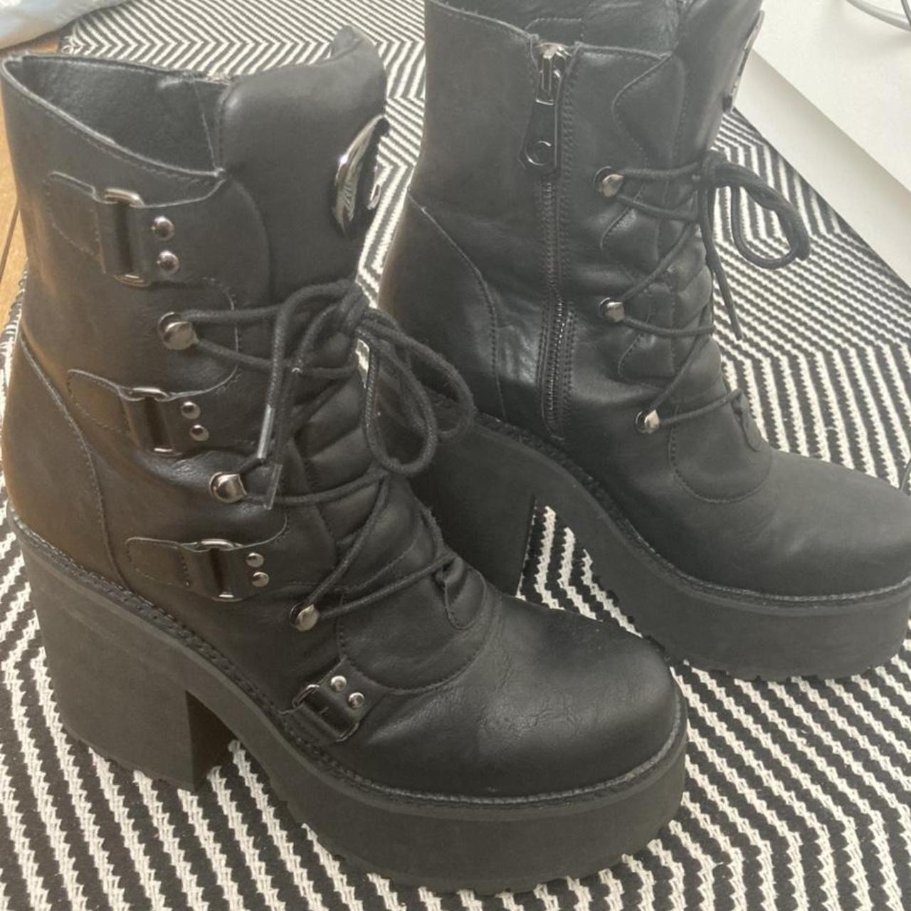 Broom Rider Killstar Boots🖤 Size 9 (Only Worn Once)... - Depop