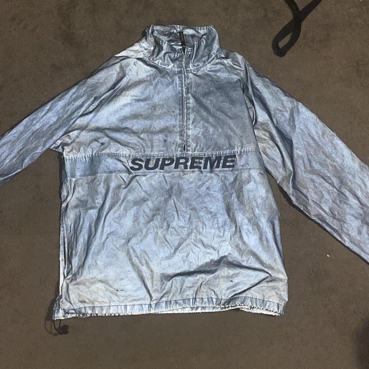 supreme reflective half zip pullover