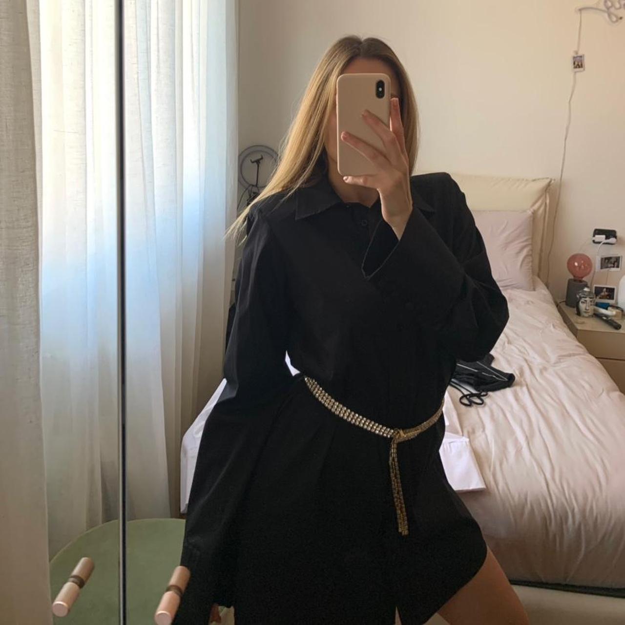 Camicia Nera Con Dettaglio In Rete Macramè - Silk And Pepper - Foto 8