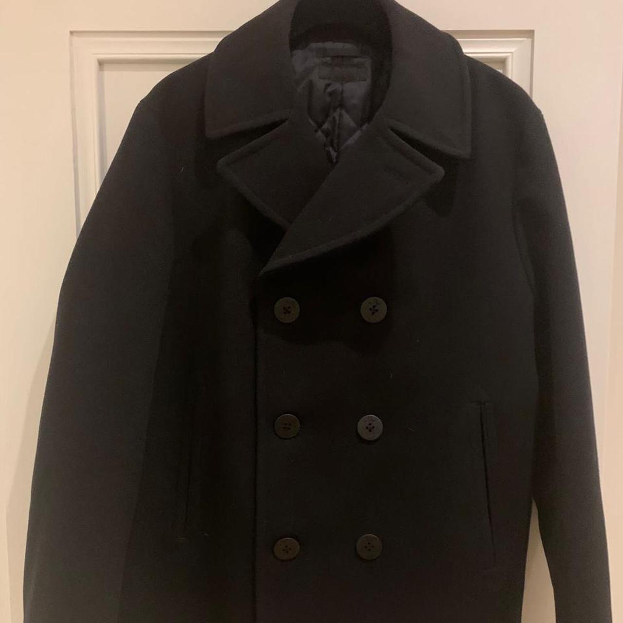 UNIQLO Men's Navy Coat | Depop