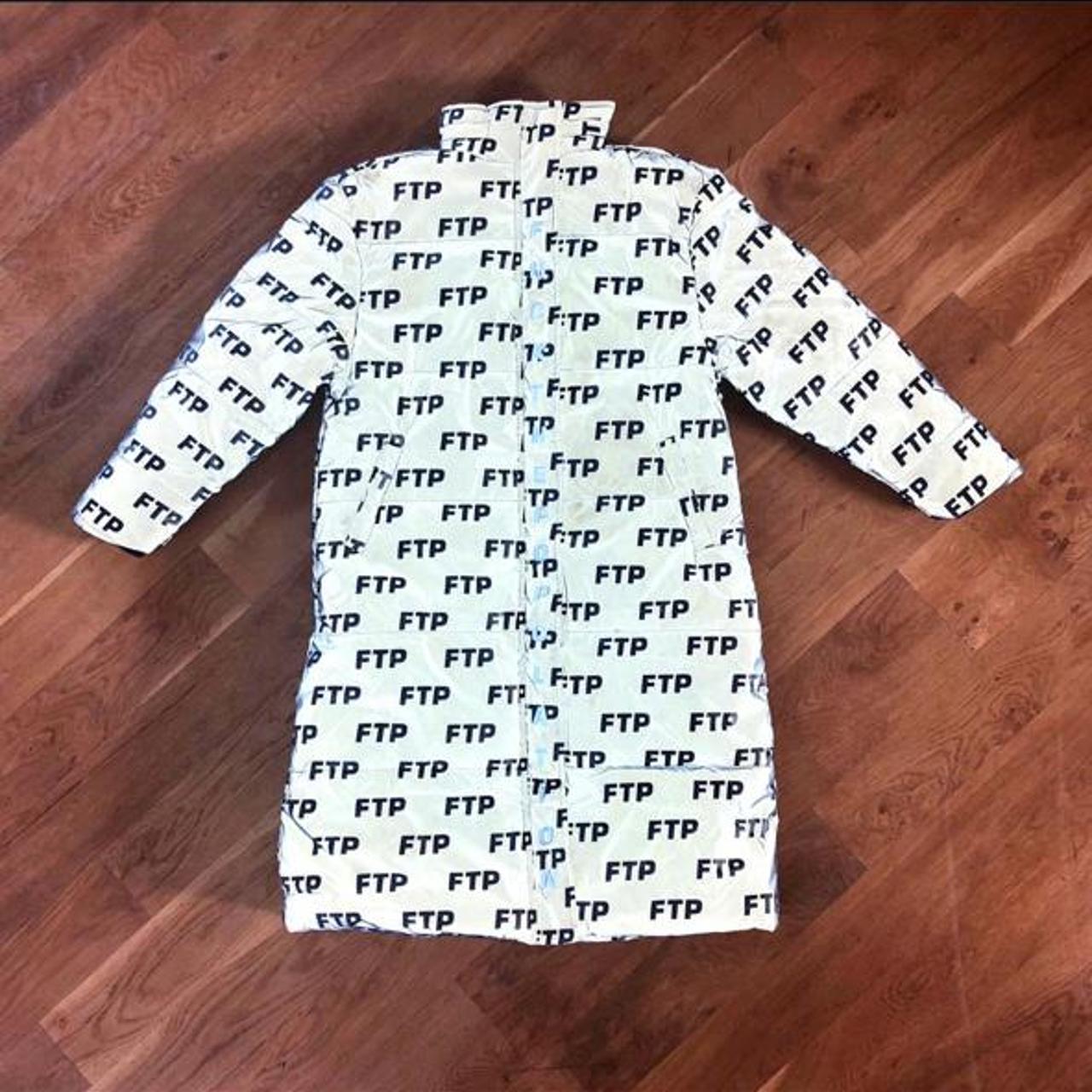 FTP Reflective All Over Print Trench Coat (Black)... - Depop