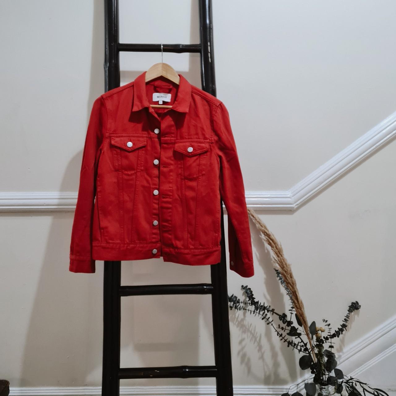 primark red denim jacket