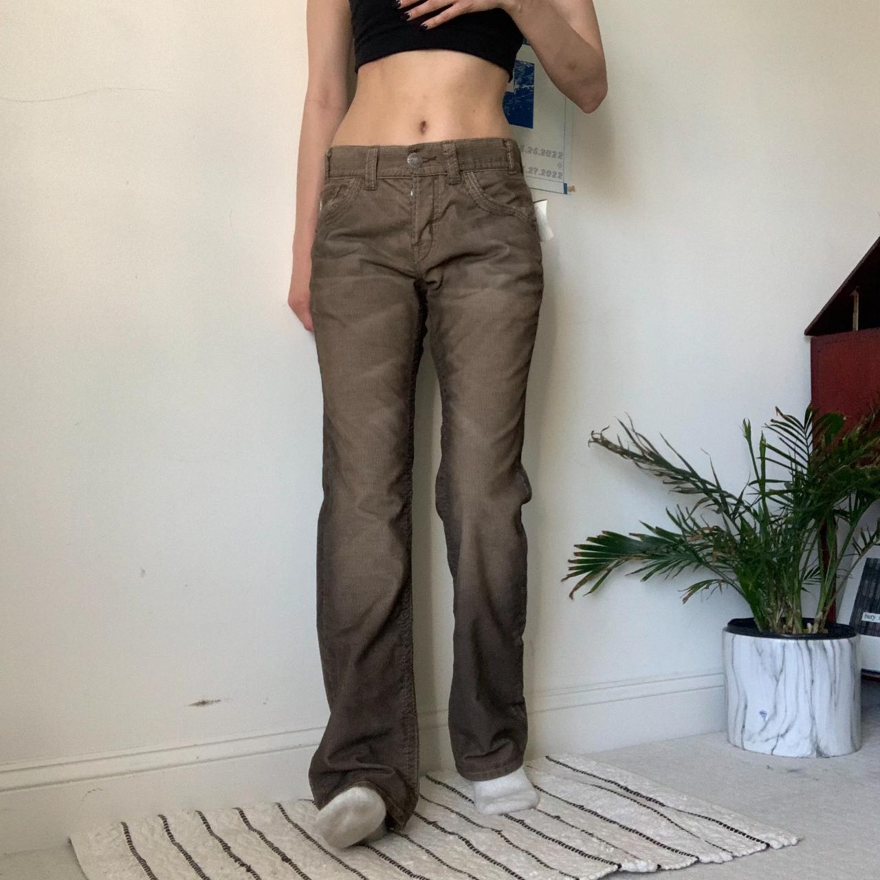 brand new with tags flare leg brown corduroy pants.... - Depop